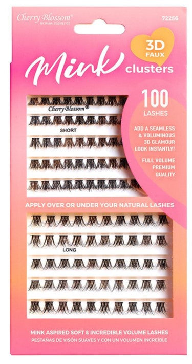 Cherry Blossom 3D Faux Mink Clusters – 100 Lashes 72256